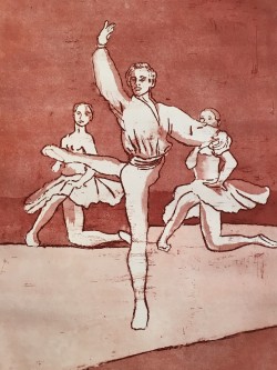 aquatinte ballet classique 60x40 .prix.600€