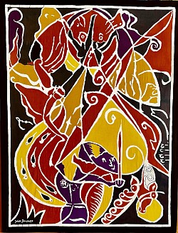 Créations Batiks 1997 102x90 /prix 1400€