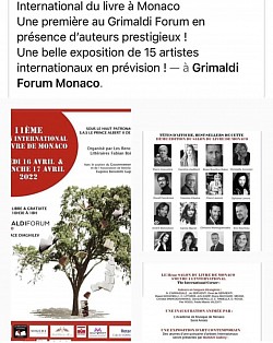 Salon de livre 2022 a monaco